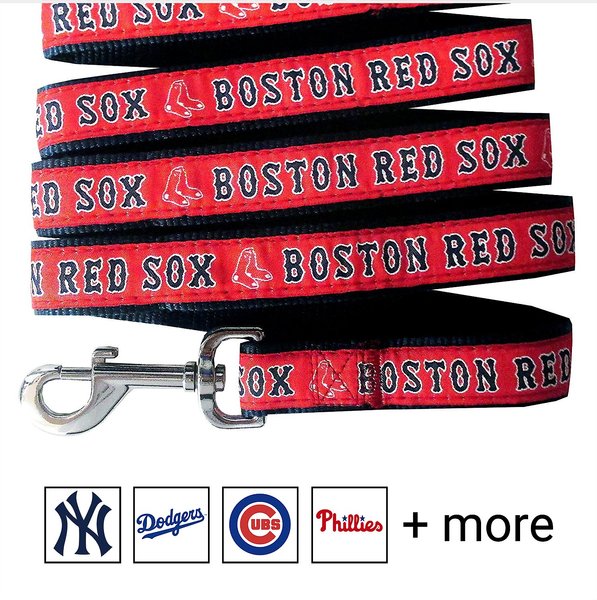 Pets First MLB Nylon Dog Leash, Boston Red Sox, Medium: 4-ft long, 5/8-in wide slide 1 of 6