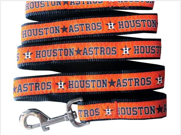 Pets First MLB Nylon Dog Leash, Houston Astros, Small: 4-ft long, 3/8-in wide slide 1 of 6