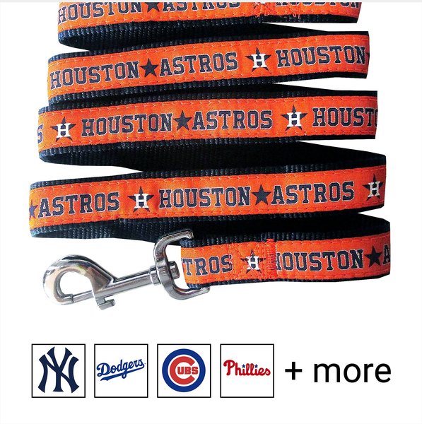 Pets First MLB Nylon Dog Leash, Houston Astros, Large: 6-ft long, 1-in wide slide 1 of 6