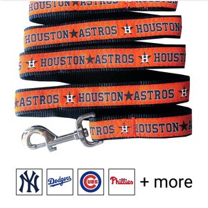 Pets First MLB Nylon Dog Leash, Houston Astros, Large: 6-ft long, 1-in wide