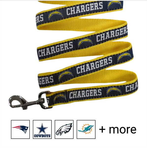 Pets First NFL Nylon Dog Leash, Los Angeles Chargers, Medium: 4-ft long, 5/8-in wide slide 1 of 7