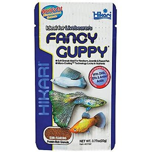 Hikari Fancy Guppy Livebearers Fish Food, 0.77-oz pouch