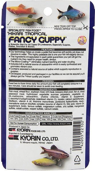 Hikari Fancy Guppy Livebearers Fish Food