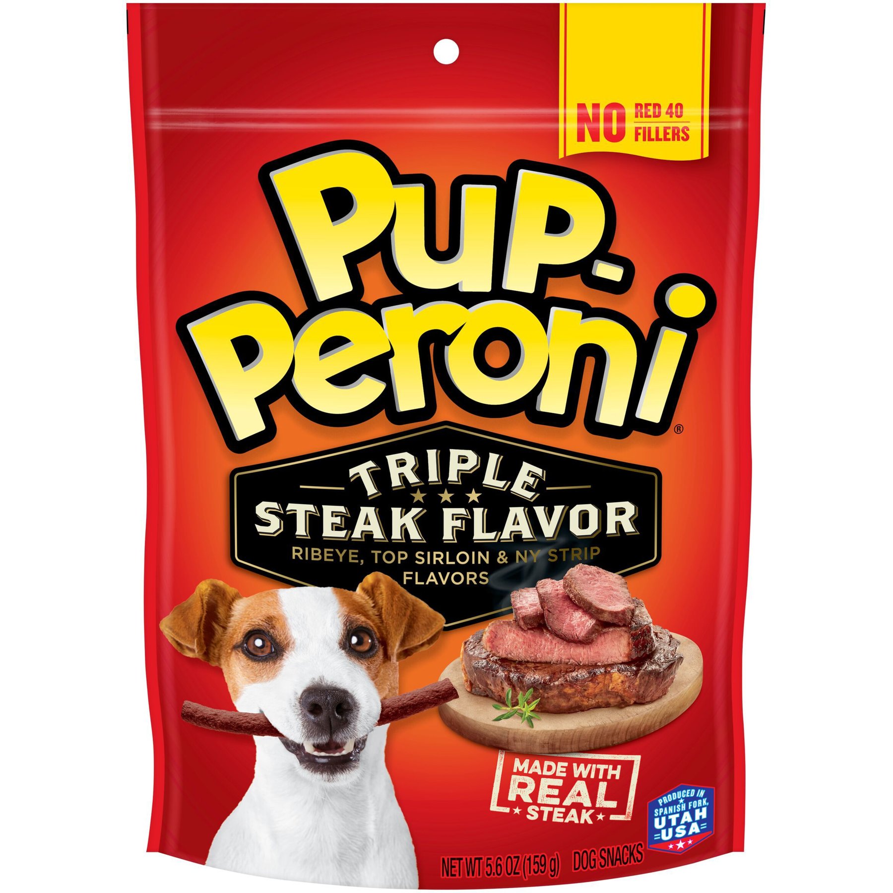 PUP PERONI Triple Steak Flavor Dog Treats 5.6 oz bag Chewy