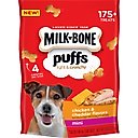 Milk-Bone Puffs Chicken & Cheddar Flavors Crunchy Dog Treats, Mini, 8-oz bag