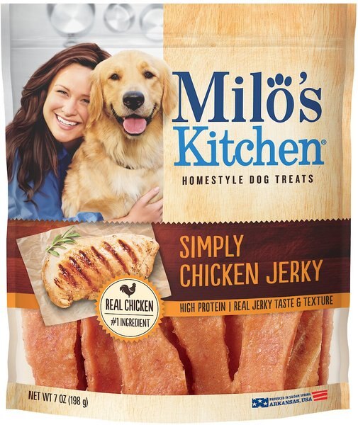 Discontinued MILO'S KITCHEN Simply Chicken Jerky Dog Treats, 7oz bag