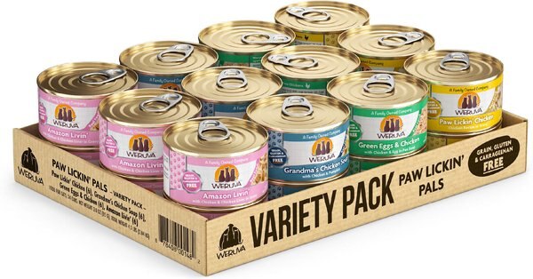 Weruva Paw Lickin' Pals Variety Pack Grain-Free Canned Cat Food, 3-oz, case of 24 slide 1 of 9