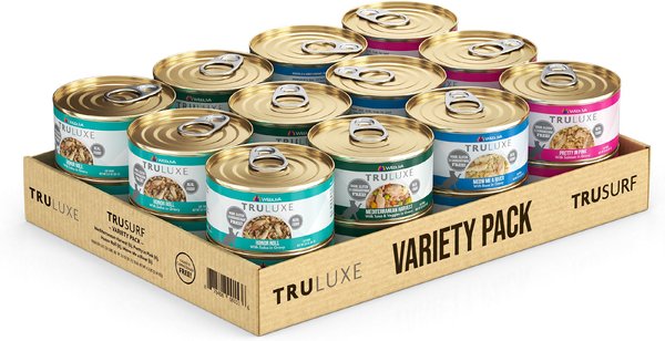 Weruva TruLuxe TruSurf Variety Pack Grain-Free Canned Cat Food, 3-oz, case of 24 slide 1 of 9