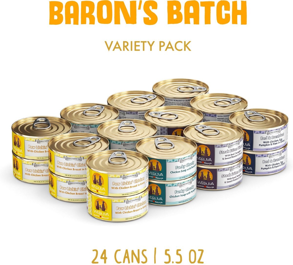 Weruva Dreidel Dogs Variety Pack Canned Dog Food