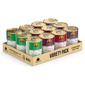 Weruva Chicken-Free Just 4 Me Variety Pack Grain-Free Canned Dog Food, 14-oz, case of 12