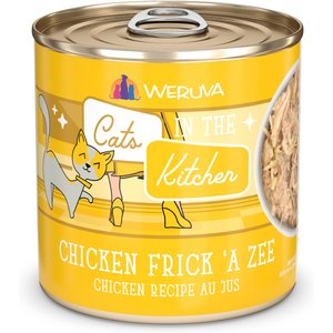 Weruva Cats in the Kitchen Chicken Frick 'A Zee Chicken Recipe Au Jus Grain-Free Canned Cat Food, 10-oz, case of 12