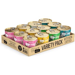 Weruva Cats in the Kitchen Cuties Variety Pack Grain-Free Canned Cat Food, 6-oz, case of 24