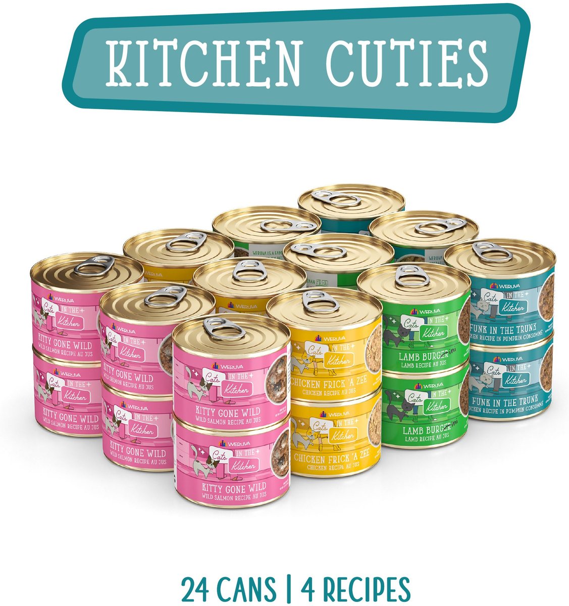 Weruva Cats in the Kitchen Cuties Variety Pack Grain-Free Canned Cat Food