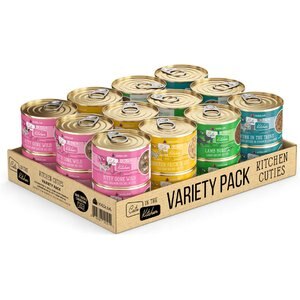 Weruva Cats in the Kitchen Cuties Variety Pack Grain-Free Canned Cat Food, 10-oz, case of 12
