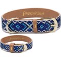 FriendshipCollar Mucky Pup Leather Dog Collar with Friendship Bracelet, Large: 17 to 20-in neck, 1-in wide