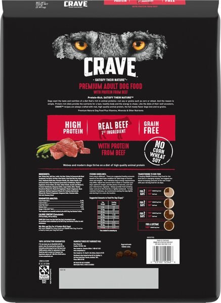 Crave High Protein Beef Adult Grain-Free Dry Dog Food