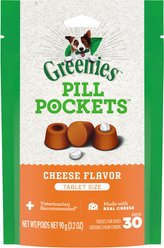 Greenies Pill Pockets Cheese Flavor Dog Treats, Tablet Size, 30 count