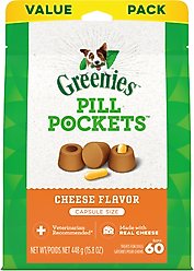 Greenies Pill Pockets Cheese Flavor Dog Treats, Capsule Size, 60 count