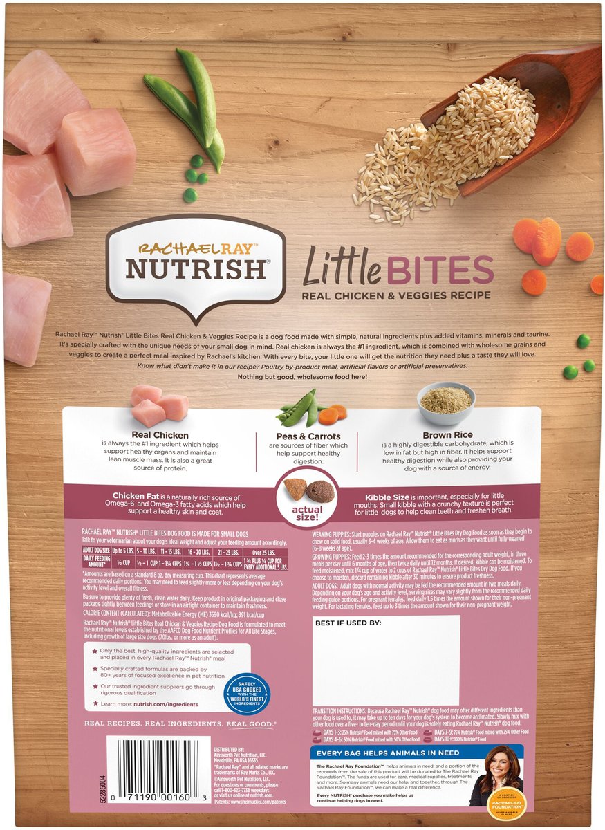 Rachael ray nutrish little bites small breed natural real chicken & veggies recipe dry dog food best sale