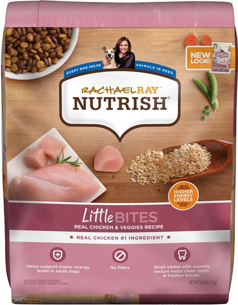Rachael Ray Nutrish Little Bites Small Breed Real Chicken & Veggies Recipe Dry Dog Food, 14-lb bag slide 1 of 10