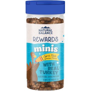 Natural Balance L.I.D. Limited Ingredient Diets Mini Rewards Turkey Formula Dog Treats, 5.3-oz jar