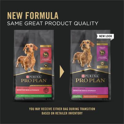 Show full view: Purina Pro Plan Small Breed Adult Sensitive Skin & Stomach Formula Dry Dog Food, 5-lb bag slide 3 of 13