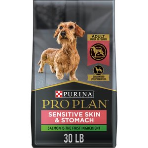 Purina Pro Plan Small Breed Adult Sensitive Skin & Stomach Formula Dry Dog Food, 30-lb bag