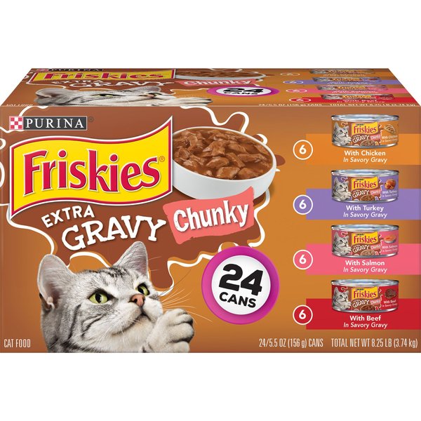 FRISKIES Extra Gravy Chunky Variety Pack Canned Cat Food 5.5 oz