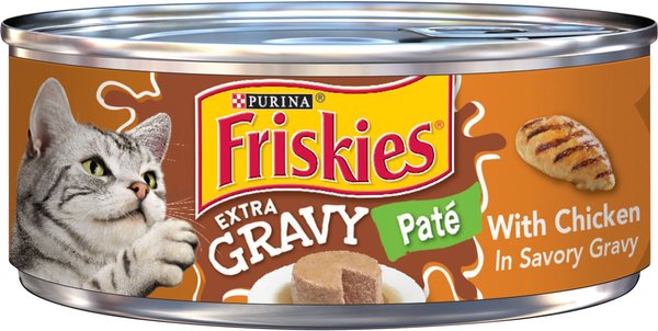 Friskies Extra Gravy Pate with Chicken in Savory Gravy Canned Cat Food, 5.5-oz, case of 24 slide 1 of 10