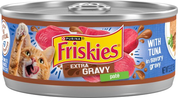 Friskies Extra Gravy Pate with Tuna in Savory Gravy Canned Cat Food