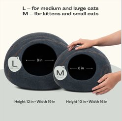 Meowfia Premium Felt Cat Cave Bed, Slate Gray slide 2 of 8