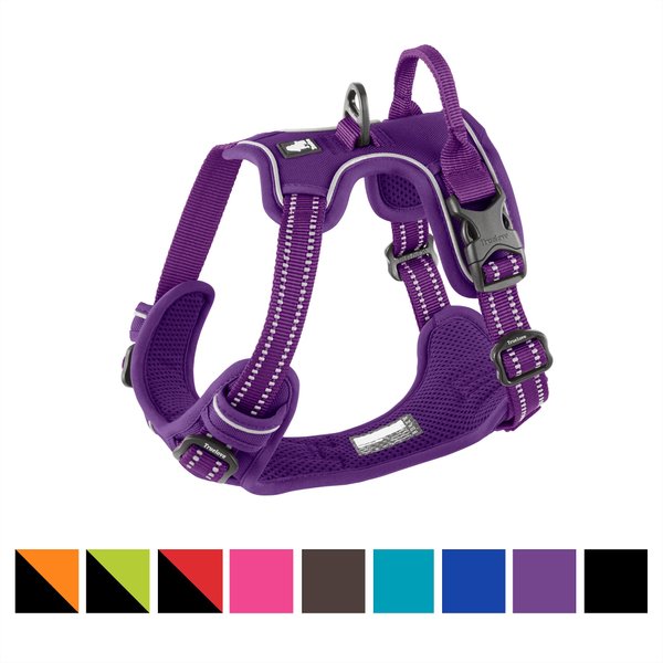 Chai's Choice Premium Outdoor Adventure 3M Polyester Reflective Front Clip Dog Harness, Purple, Small: 17 to 22-in chest slide 1 of 11