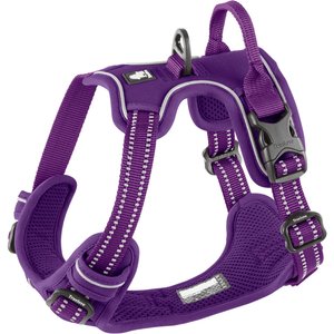 Chai's Choice Premium Outdoor Adventure 3M Polyester Reflective Front Clip Dog Harness, Purple, Small: 17 to 22-in chest