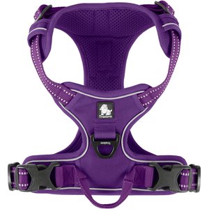 Chai's Choice Premium Outdoor Adventure 3M Polyester Reflective Front Clip Dog Harness, Purple, Small: 17 to 22-in chest