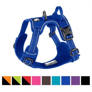 Chai's Choice Premium Outdoor Adventure 3M Polyester Reflective Front Clip Dog Harness, Royal Blue, Medium: 22 to 27-in chest