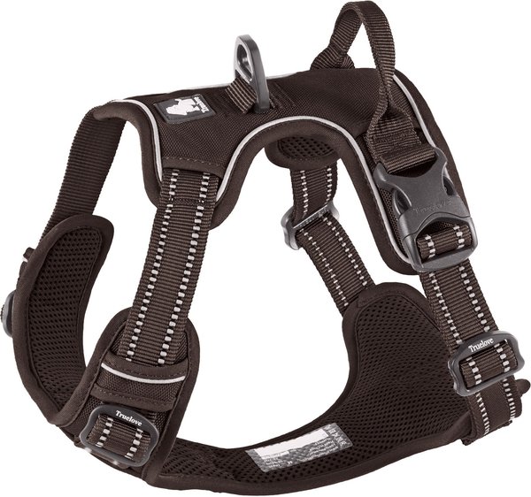 Chai's Choice Premium Outdoor Adventure 3M Polyester Reflective Front Clip Dog Harness, Chocolate, Medium: 22 to 27-in chest slide 1 of 11
