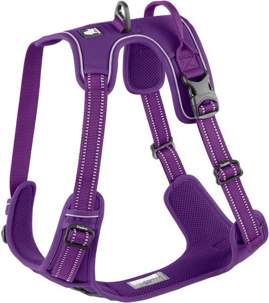 CHAI S CHOICE Premium Outdoor Adventure 3M Polyester Reflective Front Clip Dog Harness Purple X Large 32 to 42 in chest Chewy