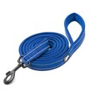 Chai's Choice Premium Outdoor Adventure Padded 3M Polyester Reflective Dog Leash, Royal Blue, 6.5-ft long, 1-in wide