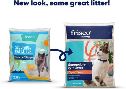 Frisco Tropical Breeze Scented Clumping Clay Cat Litter, 40-lb bag