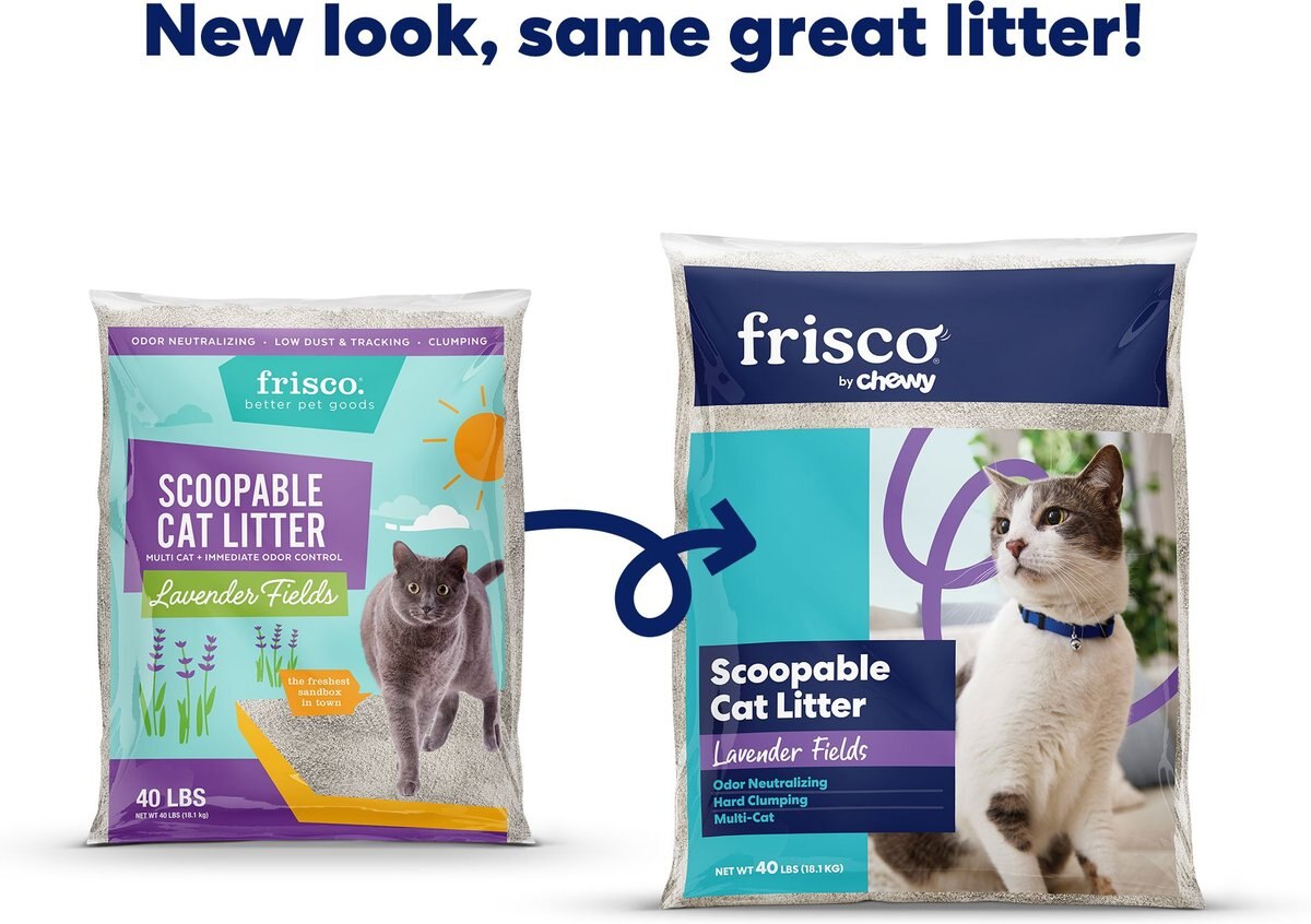 FRISCO Lavender Fields Scented Clumping Clay Cat Litter, 40lb bag