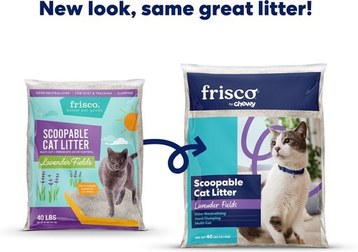 Frisco Lavender Fields Scented Clumping Clay Cat Litter, 40-lb bag