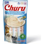 Inaba Churu Grain-Free Tuna with Scallop Puree Lickable Cat Treat, 0.5-oz tube, pack of 4