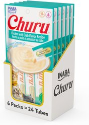 Inaba Churu Grain-Free Chicken with Crab Flavor Puree Lickable Cat Treat, 0.5-oz tube, pack of 24