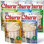 Inaba Churu Grain-Free Chicken, Tuna, Scallop Puree Variety Pack Lickable Cat Treat, 0.5-oz tube, pack of 20