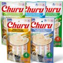 Inaba Churu Grain-Free Chicken, Tuna, Scallop Puree Variety Pack Lickable Cat Treat, 0.5-oz tube, pack of 20