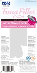 Inaba Ciao Grain-Free Grilled Tuna Fillet in Crab Flavored Broth Cat Treat, 0.52-oz pouch, pack of 6 slide 2 of 2
