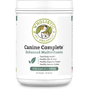 Wholistic Pet Organics Canine Complete Enhanced Daily Multivitamin for Dogs Supplement, 1-lb