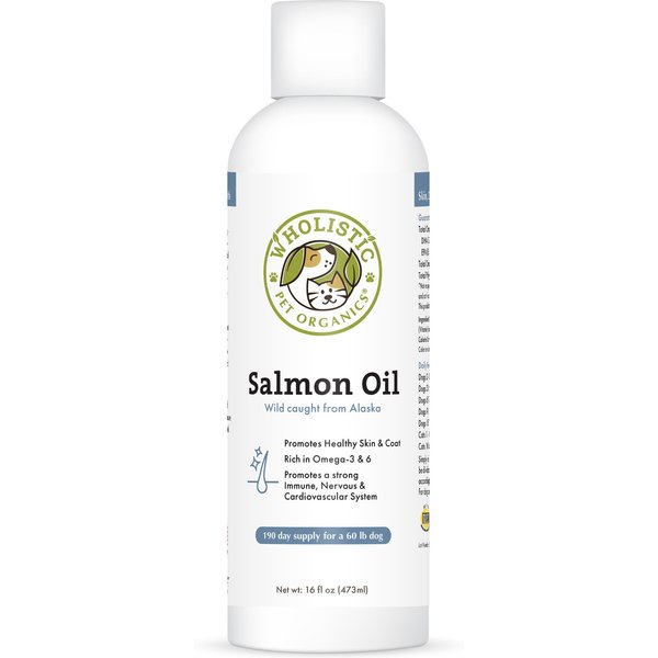 WHOLISTIC PET ORGANICS Wild Salmon Oil Omega Support for Dogs & Cats ...