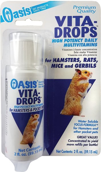 Discontinued OASIS Vita Drops Daily Multivitamin Hamster Rat Mouse Gerbil Supplement 2 oz bottle Chewy