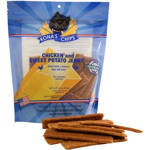 Kona's Chips Chicken & Sweet Potato Jerky Dog Treats, 16-oz